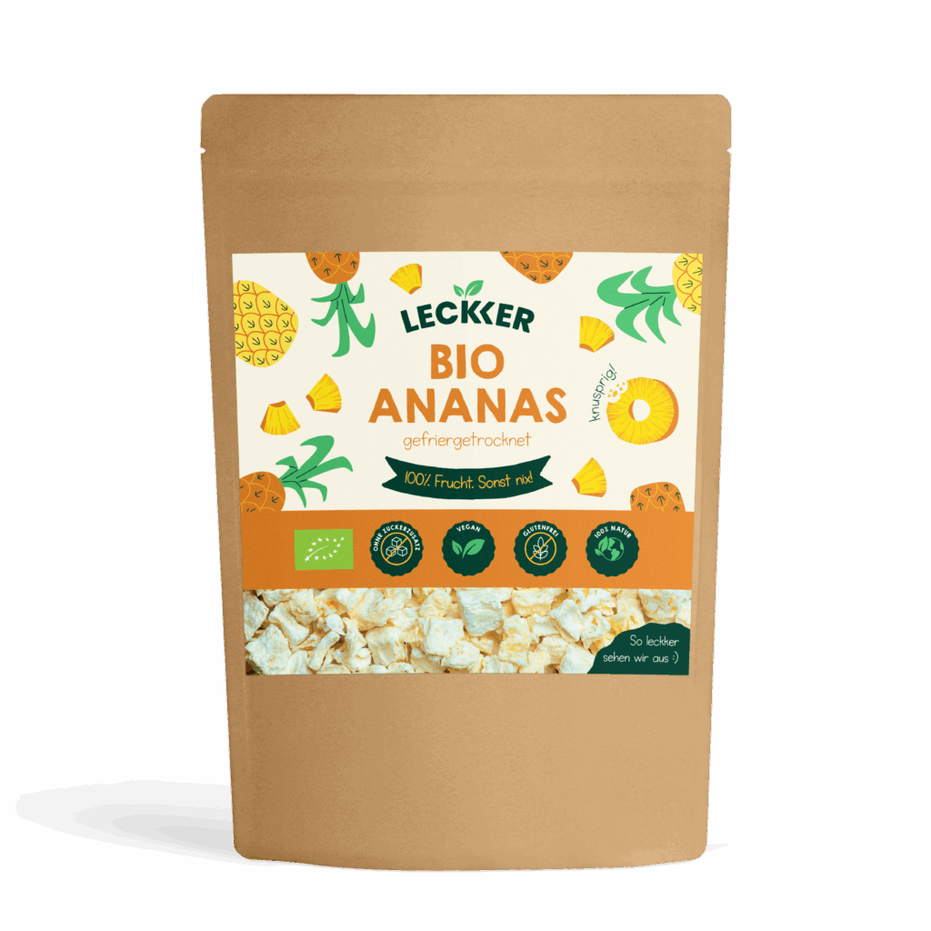 gefriergetrocknete Erdbeeren Packung