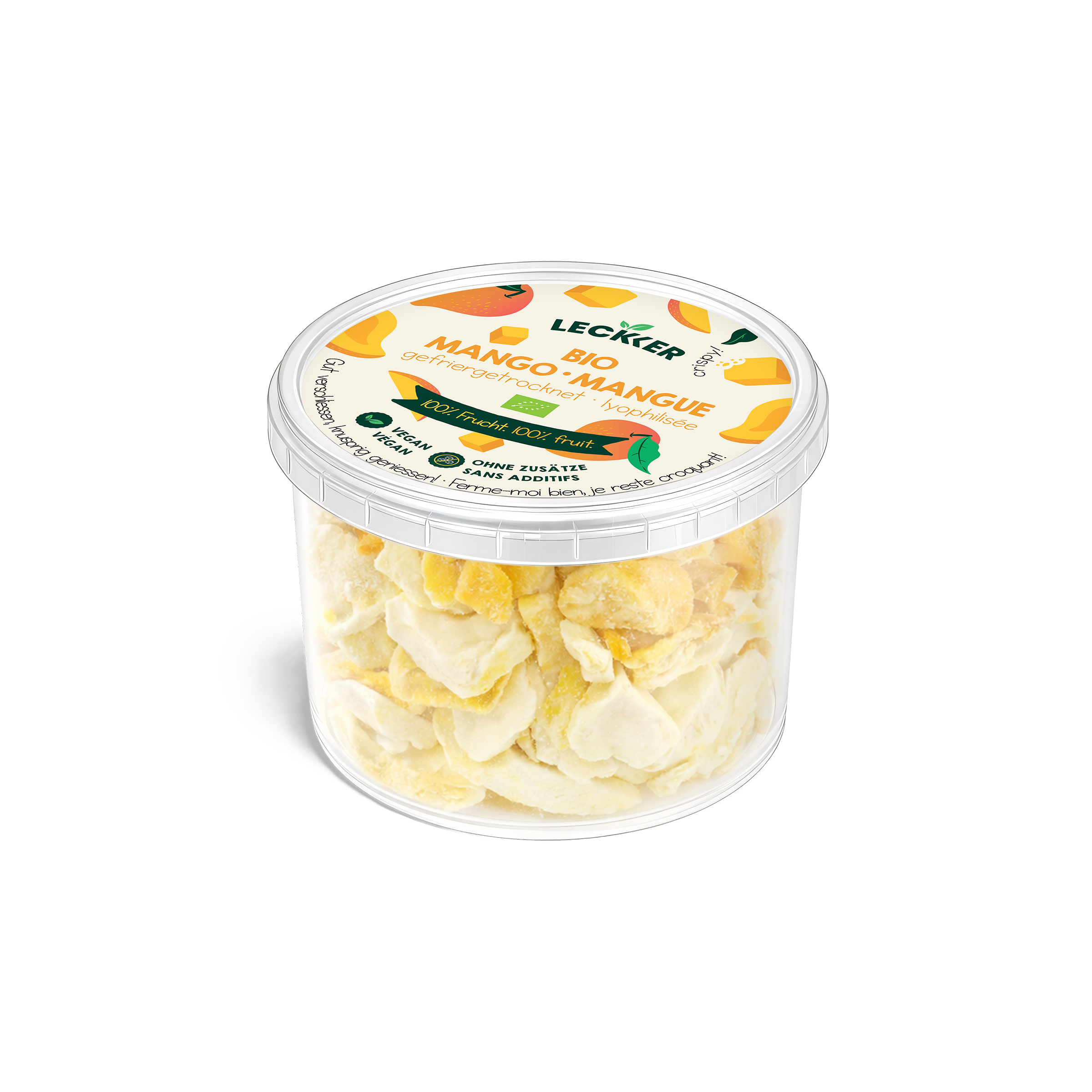 gefriergetrockneter mango snack bio