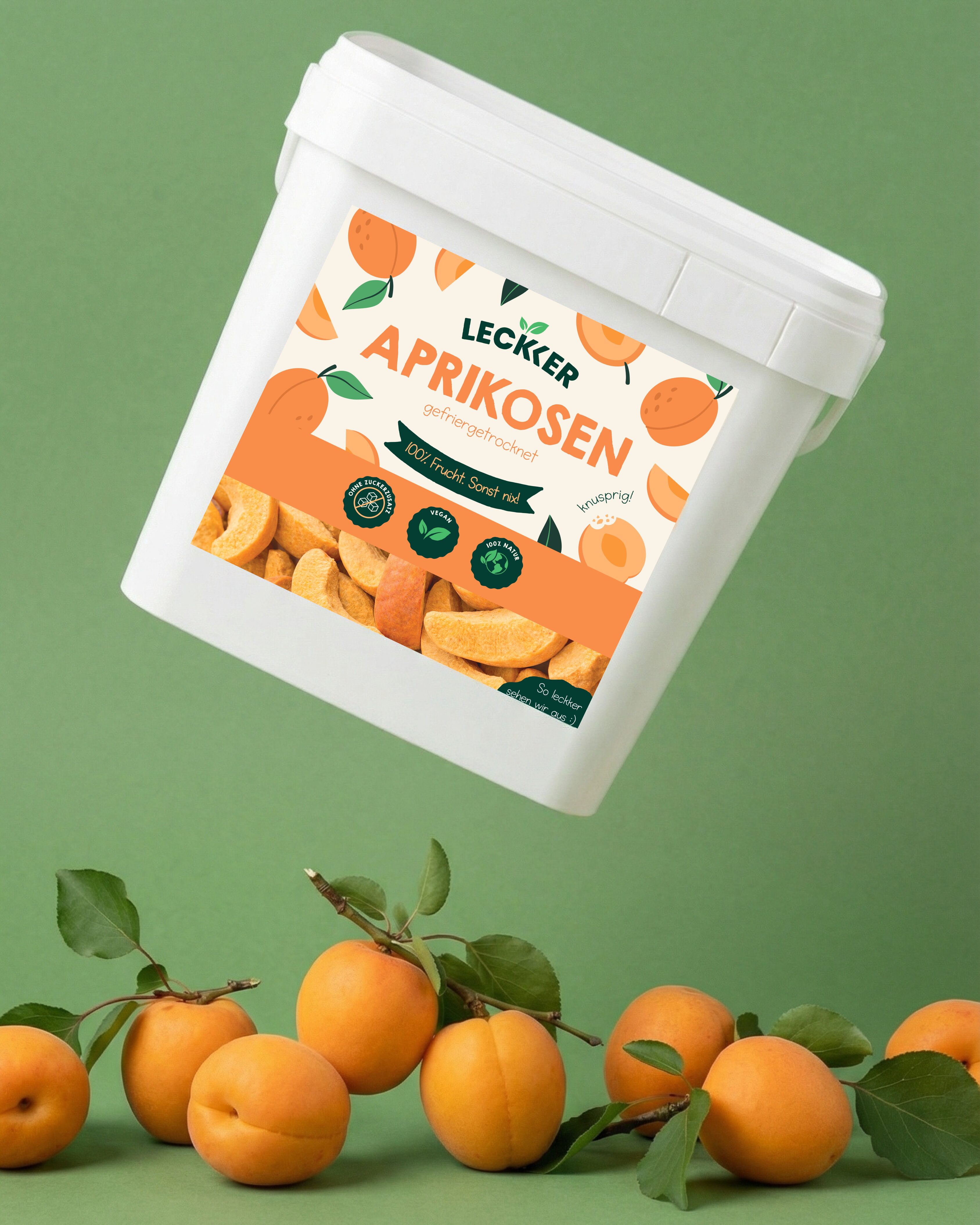 halbe Aprikose mit Kern