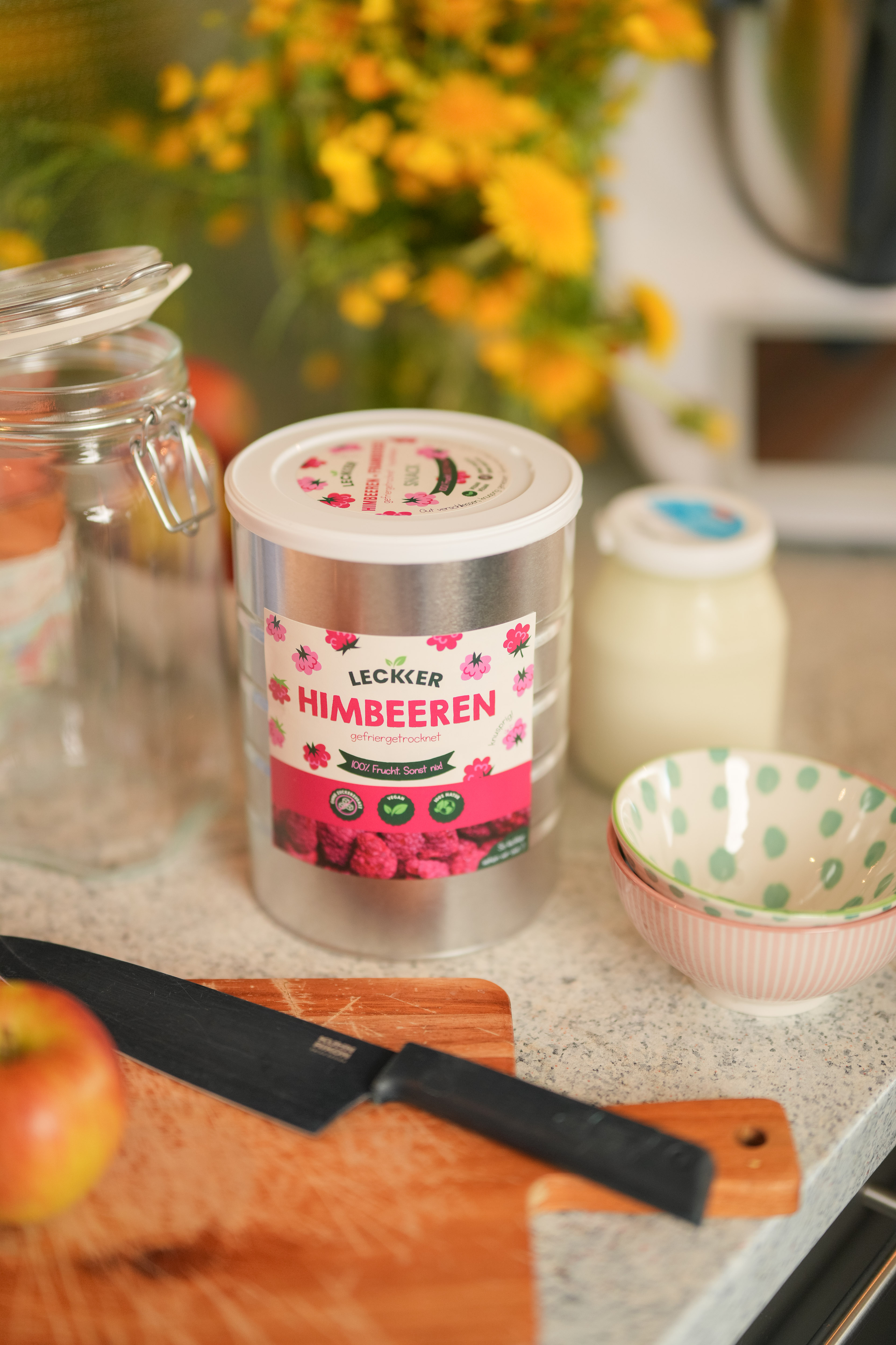 gefriergetrocknete Himbeere Snack-Dose